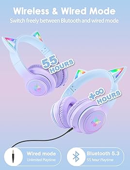 ヘッドホン NOISE CANCELLD PLAYTIME EXTENDED Amazon.com: Wireless Bluetooth Headphones 5.4, 40H Playtime